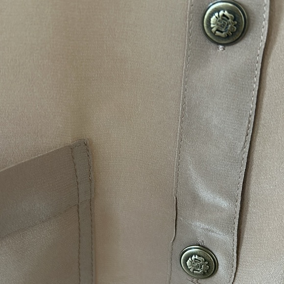 Silk beige blouse - Picture 2 of 5